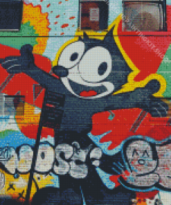 Felix The Cat Graffiti Diamond Painting