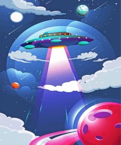 Flying Saucer Art Diamond Paintings