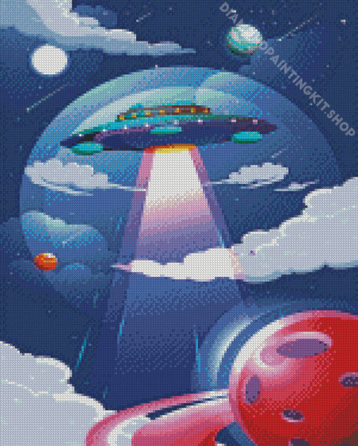 Flying Saucer Art Diamond Paintings