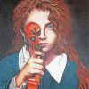 Girl With Violin Diamond Paintings