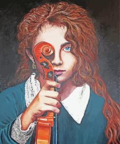 Girl With Violin Diamond Paintings