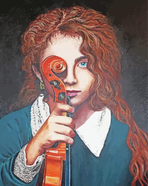 Girl With Violin Diamond Paintings