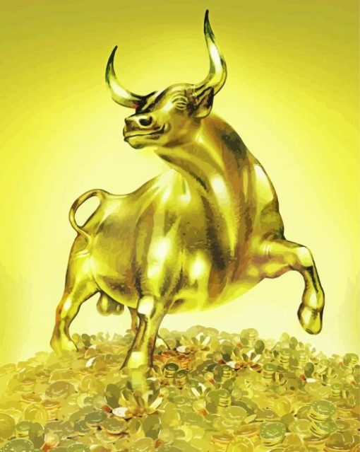 Gold Bull Diamond Paintings