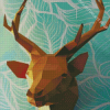 Gold Deer Head Diamond Paintings