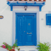 Greek Blue Door Diamond Paintings