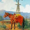 Horse And Western Windmill Diamond Paintings