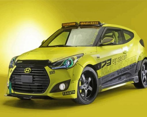 Hyundai Veloster Sport Car Diamond Paintings