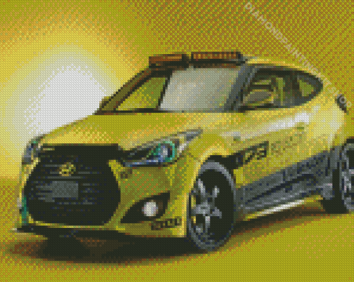 Hyundai Veloster Sport Car Diamond Paintings