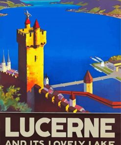 Lake Lucerne Poster Art Diamond Painting