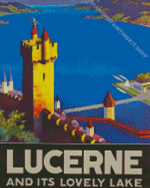 Lake Lucerne Poster Art Diamond Painting