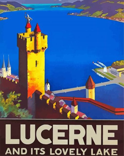 Lake Lucerne Poster Art Diamond Painting