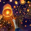 Lanterns In The Sky Art Diamond Paintings