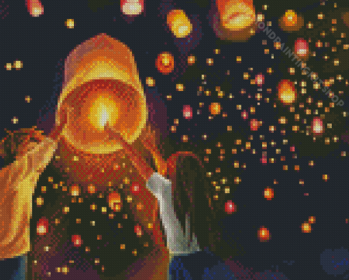 Lanterns In The Sky Art Diamond Paintings