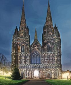 Lichfield Cathedral Night Diamond Painting