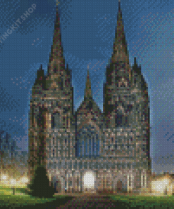 Lichfield Cathedral Night Diamond Painting