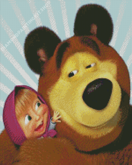 Masha And The Bear Diamond Paintings