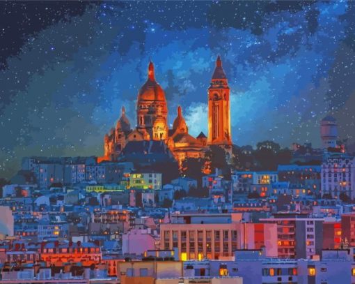 Montmartre At Night Diamond Paintings