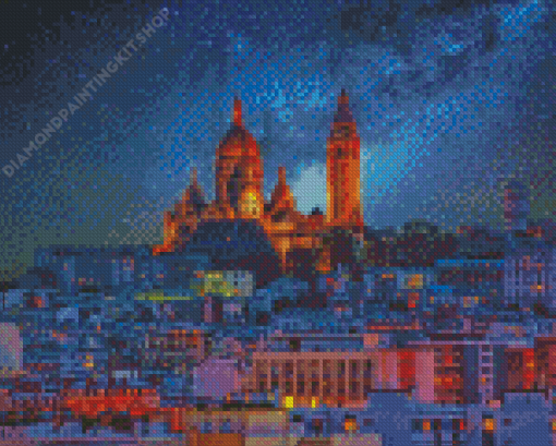 Montmartre At Night Diamond Paintings