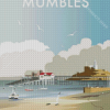 Mumbles Swansea Beach Poster Diamond Paintings