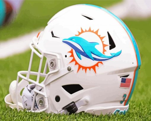 NFL Miami Dolphins Helmet Diamond Painting