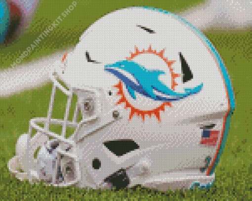 NFL Miami Dolphins Helmet Diamond Painting