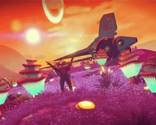 No Mans Sky Game Scene Diamond Painting