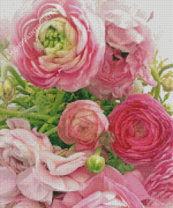 Peonies And Ranunculus Roses Diamond Paintings