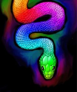 Rainbow Python Snak Diamond Paintings