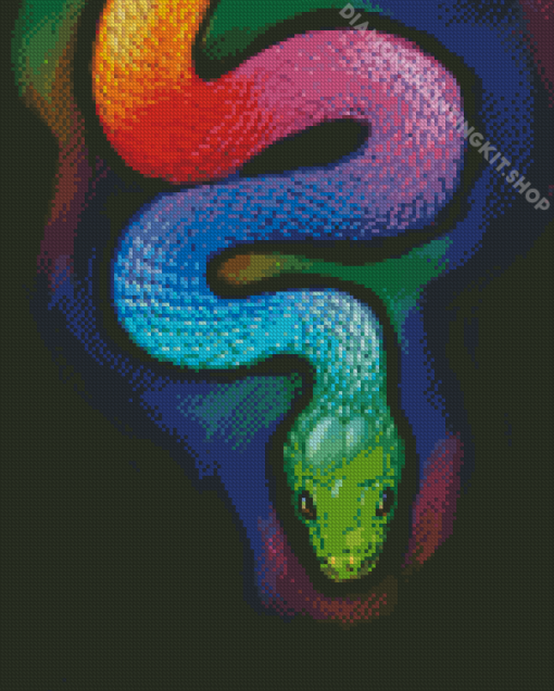 Rainbow Python Snak Diamond Paintings