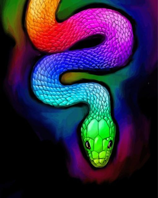 Rainbow Python Snak Diamond Paintings