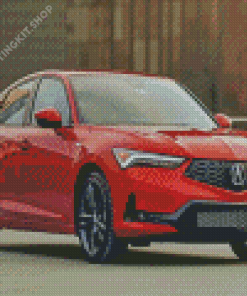 Red Acura Car Diamond Paintings