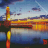 Rethymno Lighthouse At Night Diamond Paintings