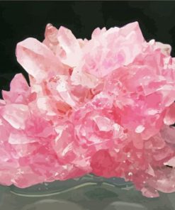 Rose Quartz Crystals Diamond Painting