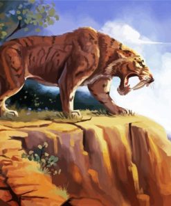 Saber Tooth Tiger Art Diamond Paintings