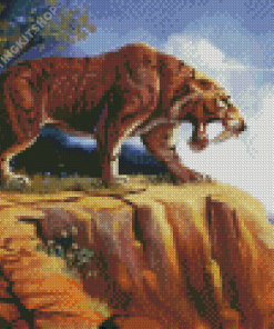 Saber Tooth Tiger Art Diamond Paintings