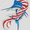 Sailfish American Flag Art Diamond Paintings