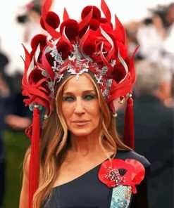 Sarah Jessica Parker With Headdress Diamond Painting