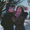 Snow Date Couple Diamond Painting