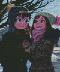 Snow Date Couple Diamond Painting