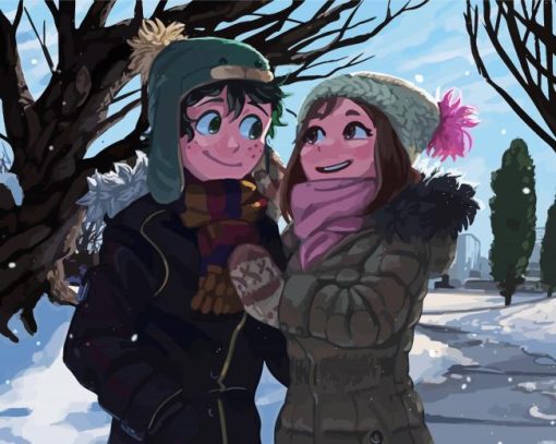 Snow Date Couple Diamond Painting