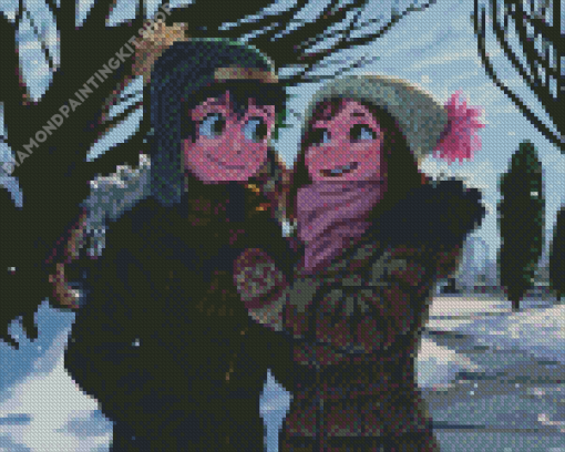 Snow Date Couple Diamond Painting