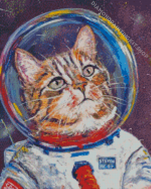 Space Cat Diamond Painting