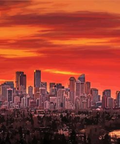 Sunrise Calgary Alberta City Diamond Paintings