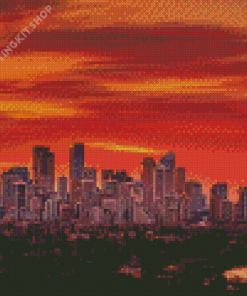 Sunrise Calgary Alberta City Diamond Paintings