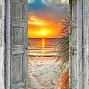 Sunset Door To The Sea Diamond Paintings