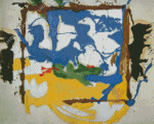 Swan Lake By Helen Frankenthaler Diamond Painting