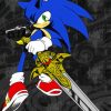 The Hedgehog Sonic With Sword Diamond Painting