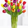 Tulip Colorful Flower Vase Diamond Paintings