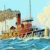 Vintage Towboat Diamond Paintings