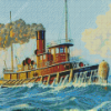 Vintage Towboat Diamond Paintings